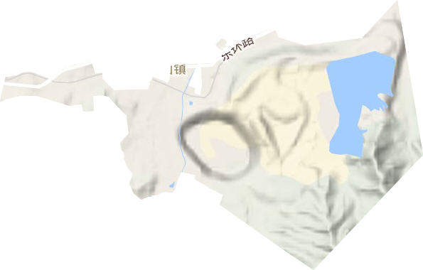 大孤山街道地形地图