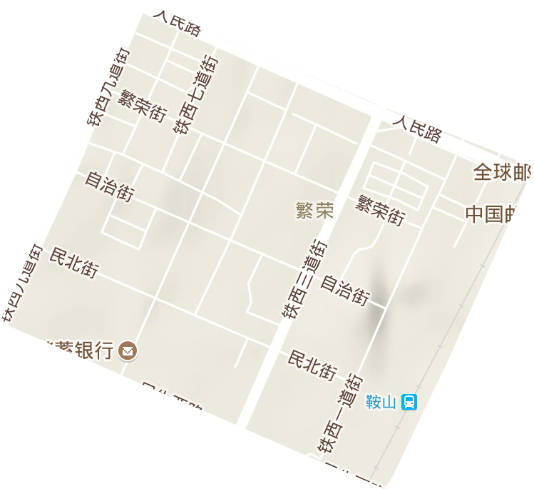 繁荣街道地形地图