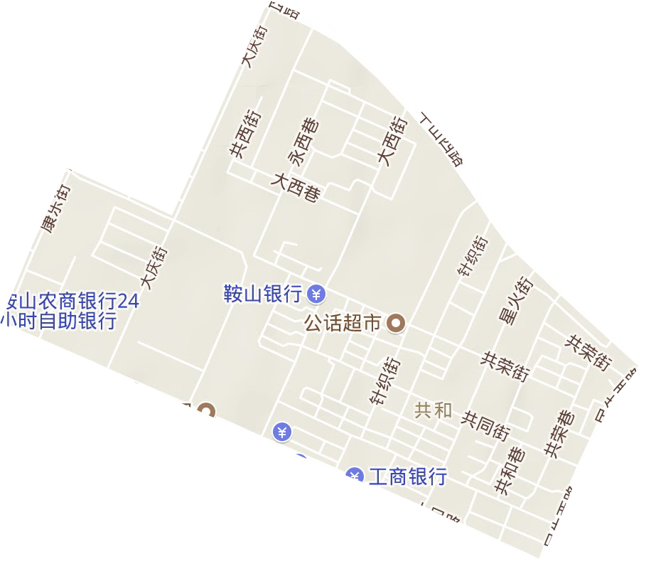 共和街道地形地图