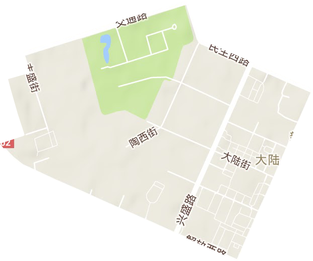大陆街道地形地图