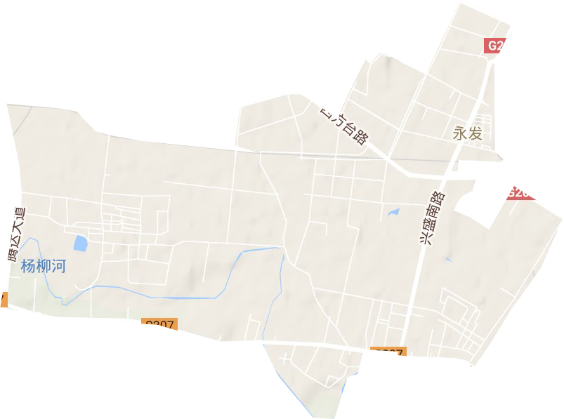 永发街道地形地图