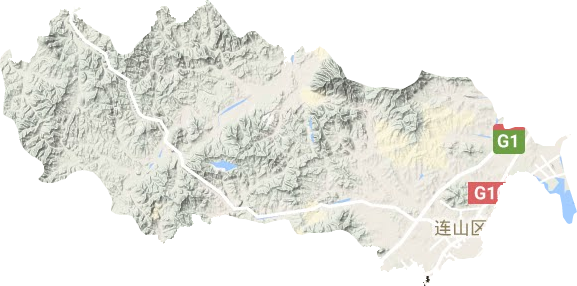 连山区地形地图
