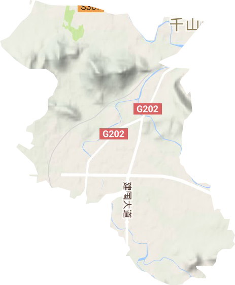 东鞍山街道地形地图
