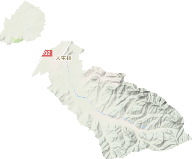 大屯镇地形地图