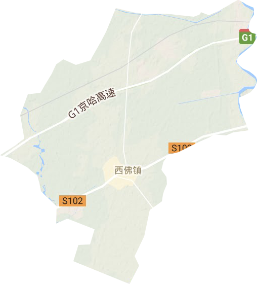 西佛镇地形地图