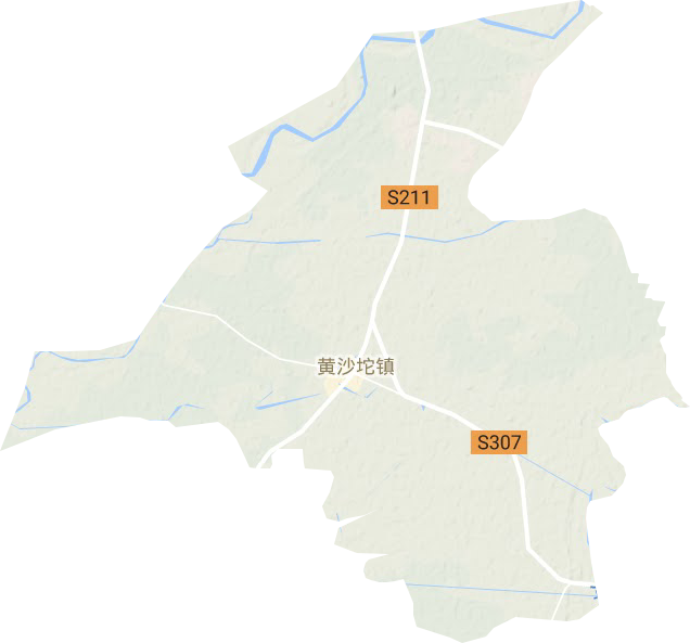 黄沙坨镇地形地图