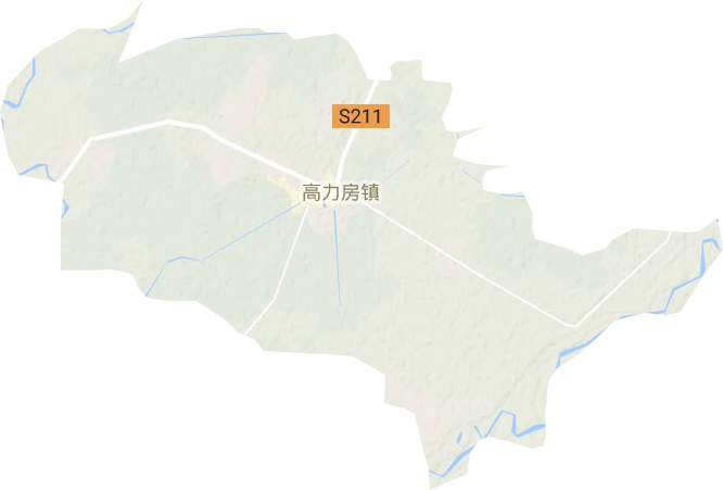 高力房镇地形地图