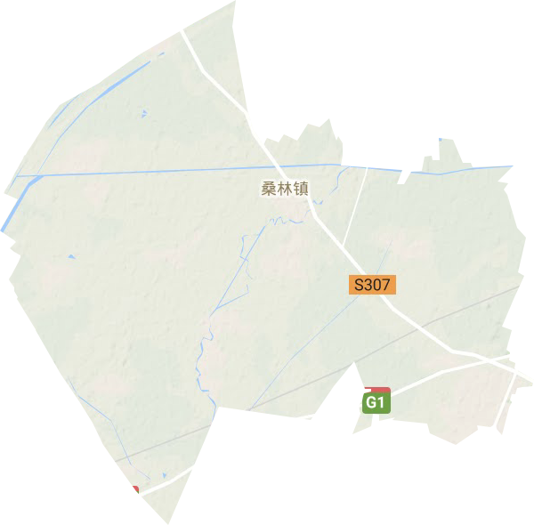 桑林镇地形地图