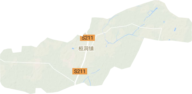 桓洞镇地形地图