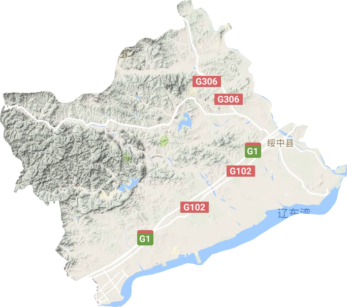 绥中县地形地图