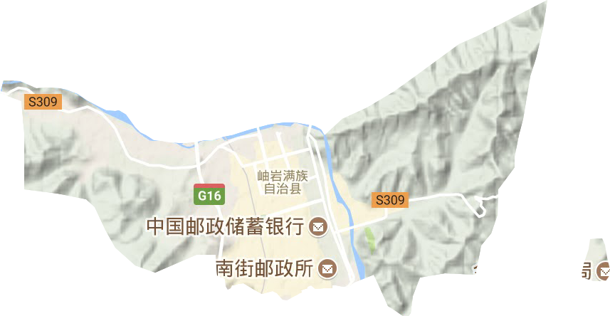 阜昌街道地形地图
