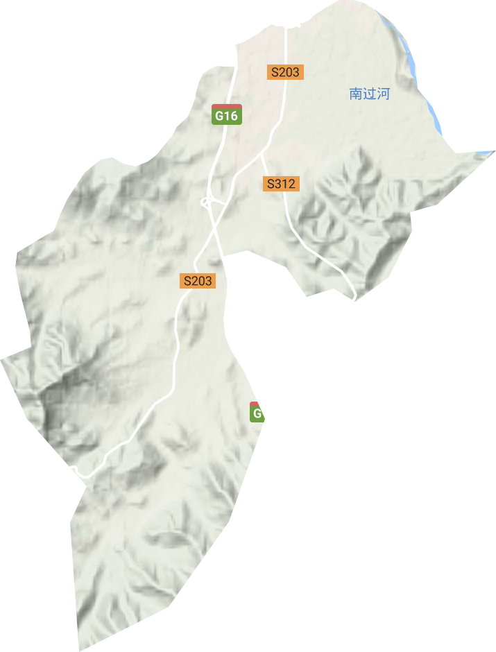 雅河街道地形地图