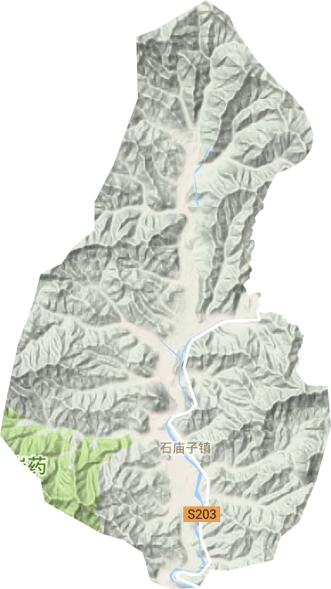 石庙子镇地形地图
