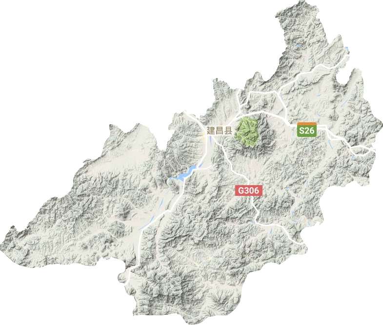 建昌县地形地图