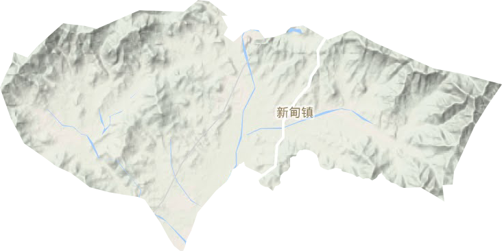 新甸镇地形地图
