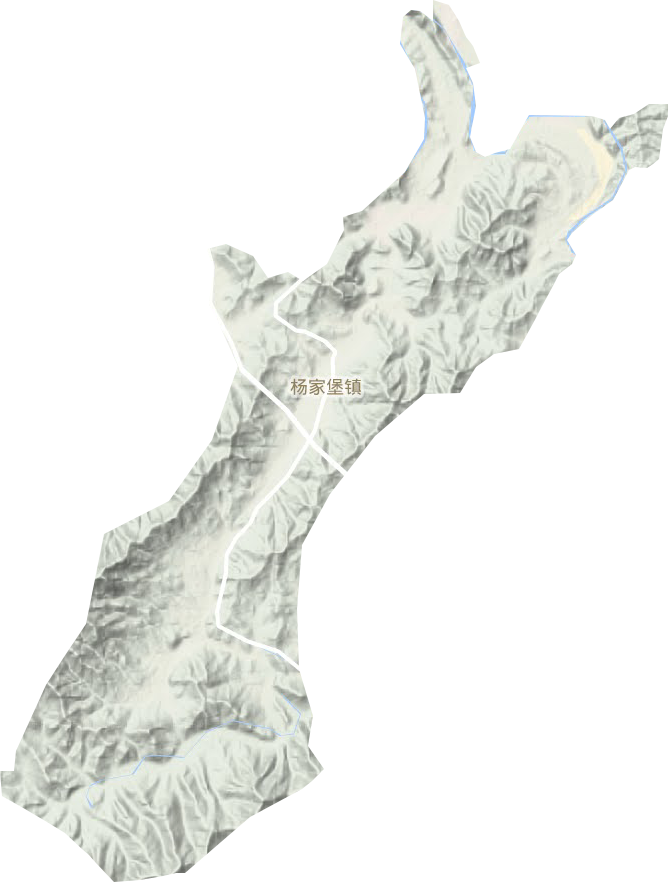 杨家堡镇地形地图