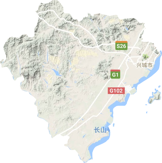 兴城市地形地图