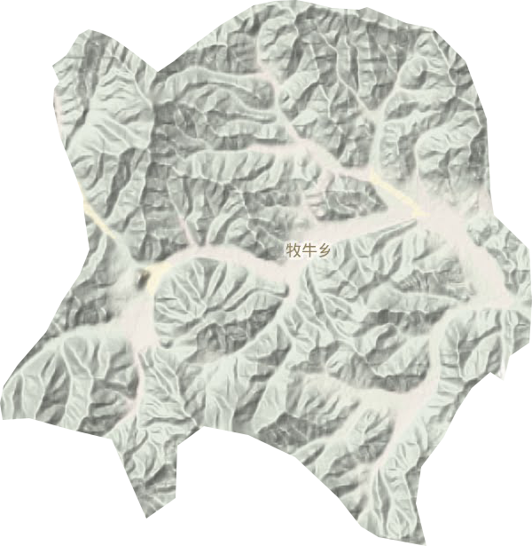 牧牛镇地形地图