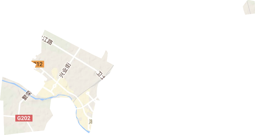 兴海街道地形地图