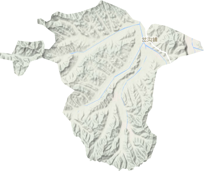 岔沟镇地形地图