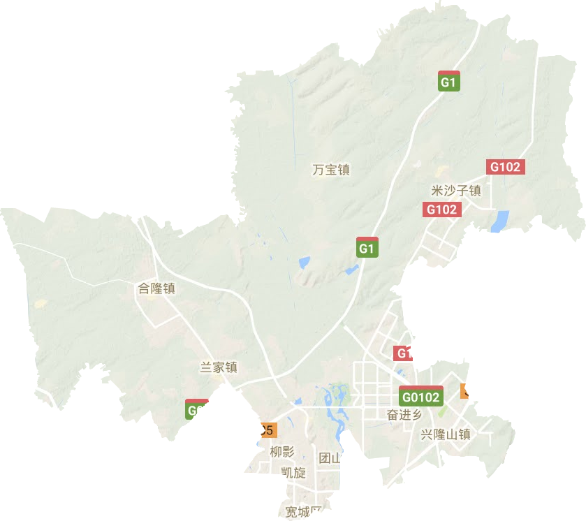 宽城区地形地图