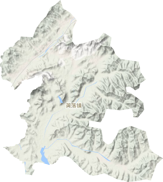 英落镇地形地图