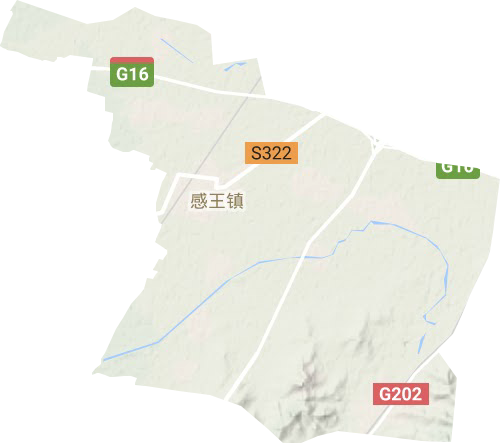 感王镇地形地图