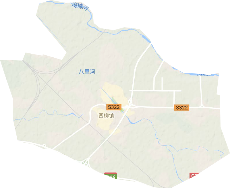 西柳镇地形地图
