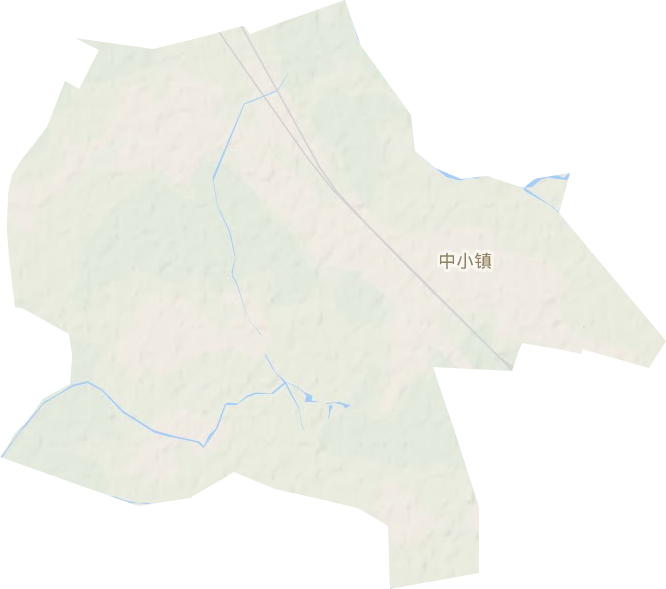 中小镇地形地图