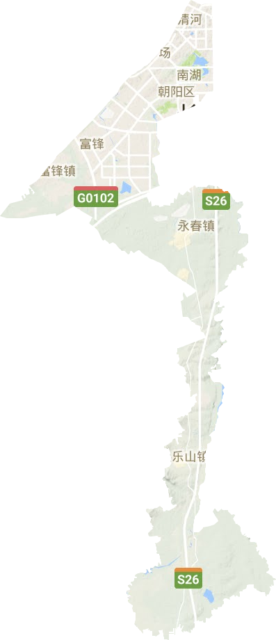 朝阳区地形地图
