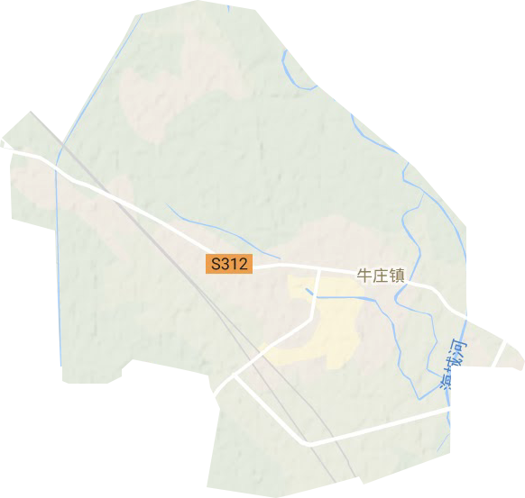 牛庄镇地形地图