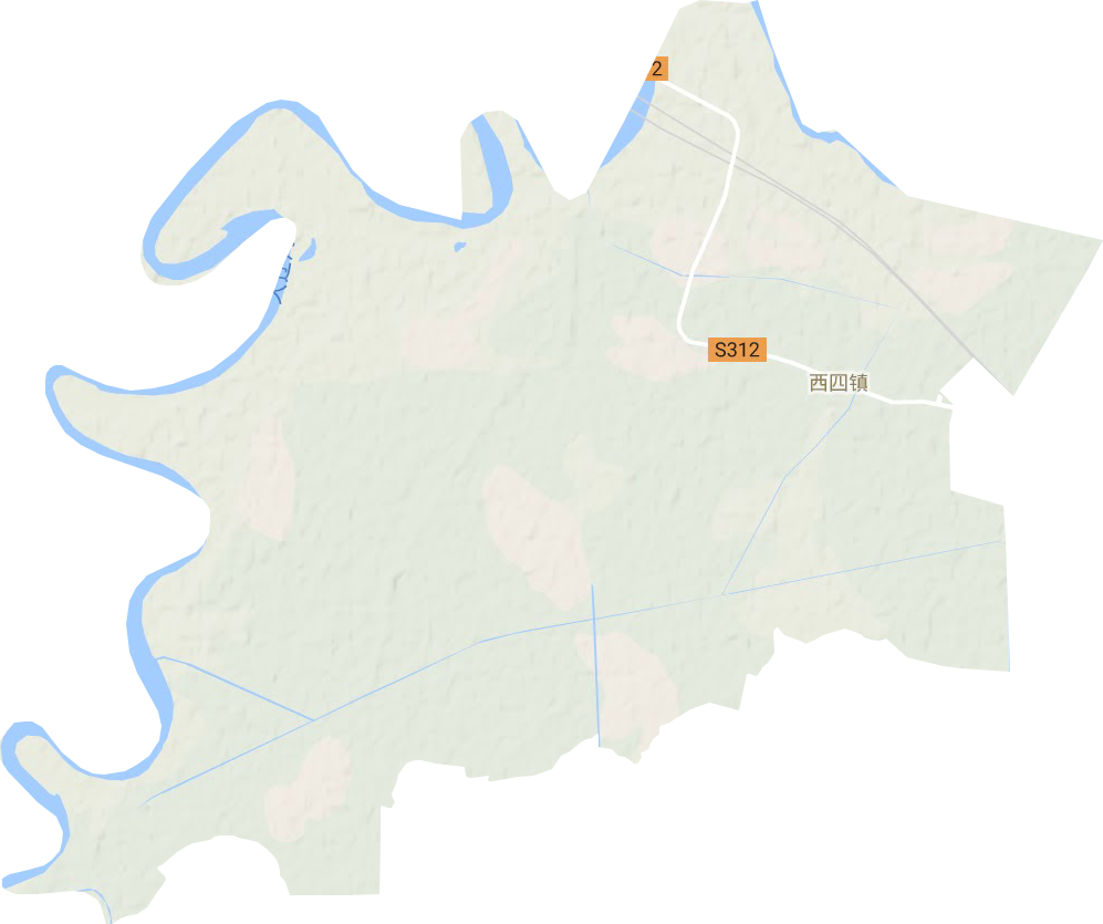 西四镇地形地图