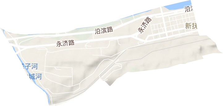 新抚街道地形地图