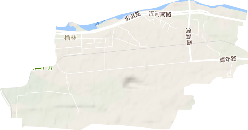 榆林街道地形地图