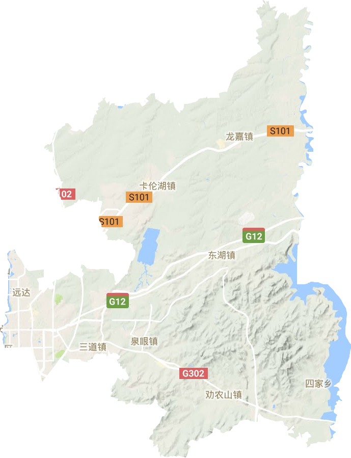 二道区地形地图