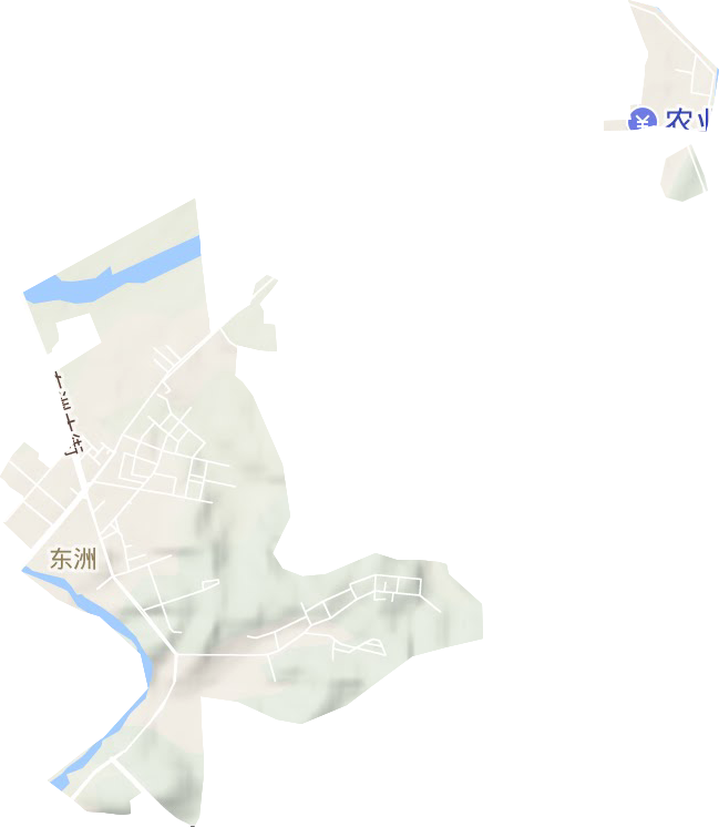 东洲街道地形地图