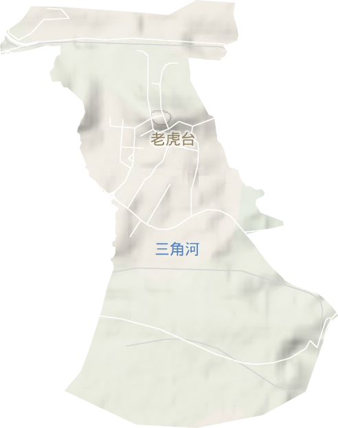 老虎台街道地形地图