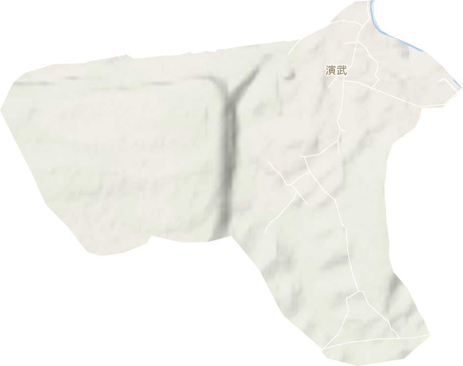 演武街道地形地图