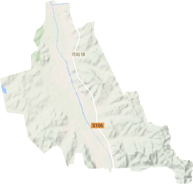 塔峪镇地形地图