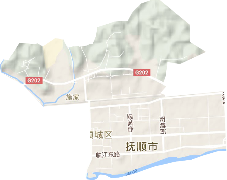 长春街道地形地图