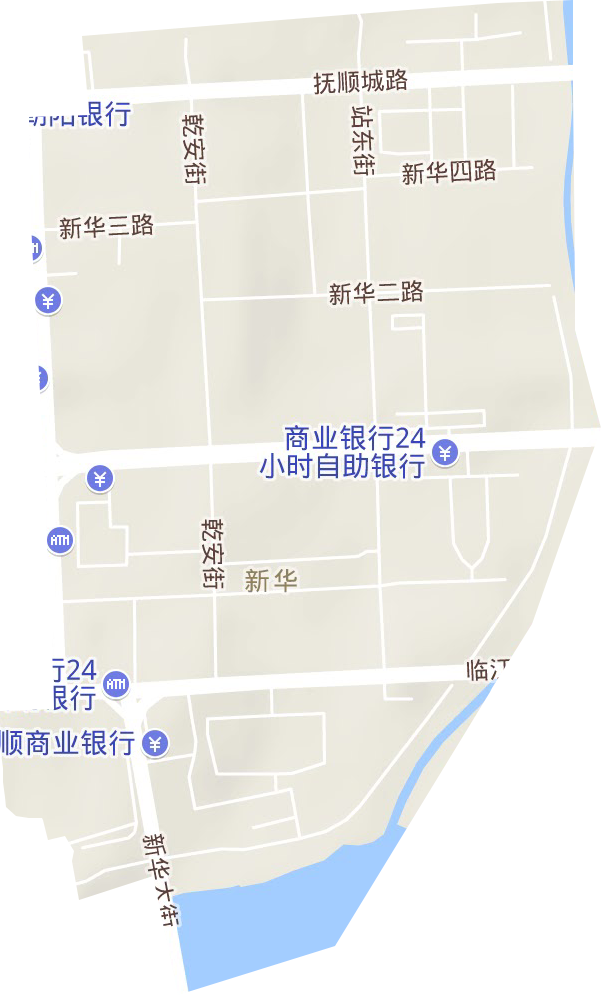新华街道地形地图