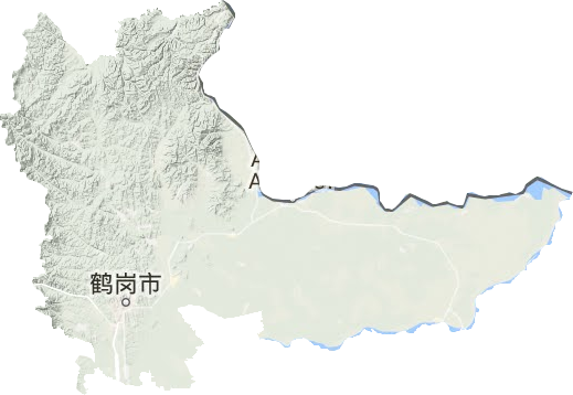 鹤岗市地形地图