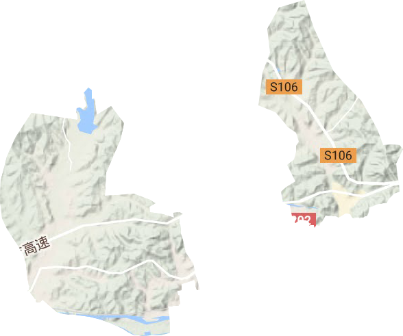 河北乡地形地图
