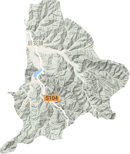 后安镇地形地图