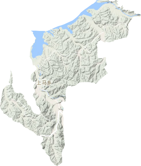 上马镇地形地图
