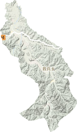 救兵镇地形地图