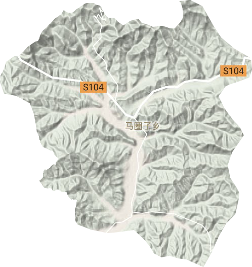 马圈子乡地形地图
