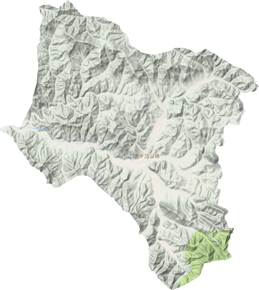 平顶山镇地形地图