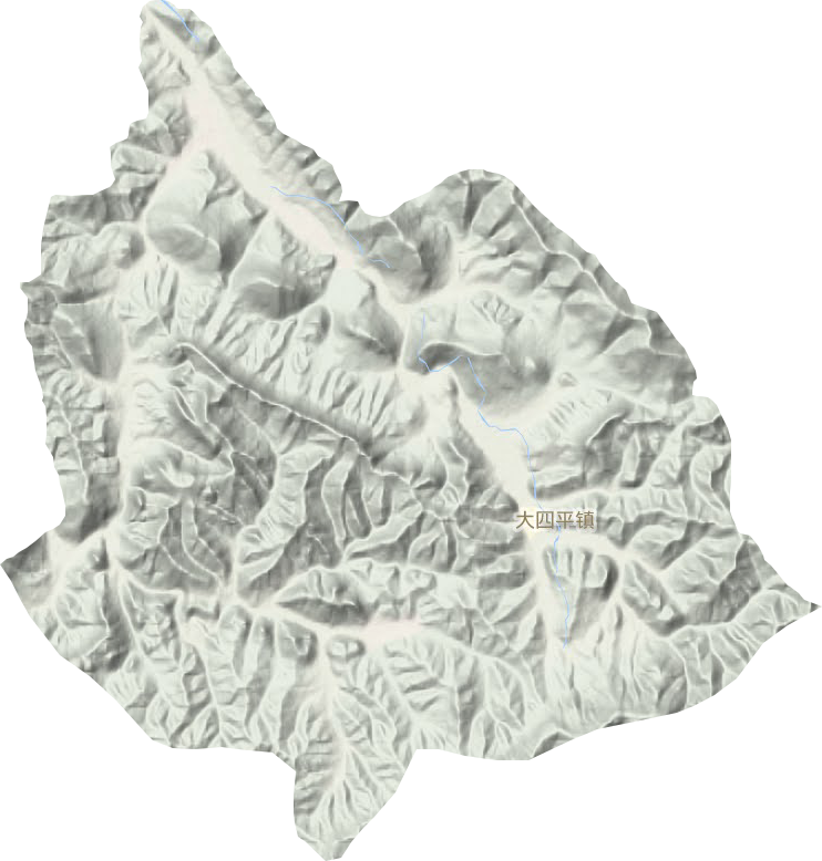 大四平镇地形地图