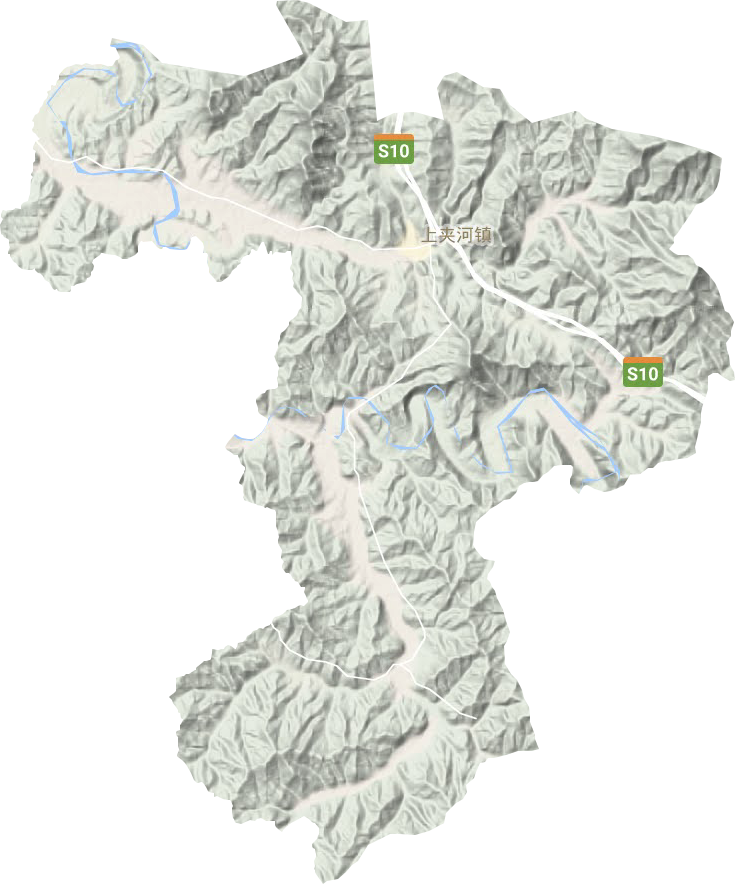 上夹河镇地形地图